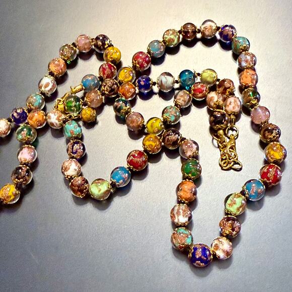 Venetian Cornaro Murano Glass Beaded Necklace & Bracelet Set - Picture 4 of 10